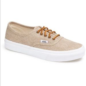 Vans Tan Washed Canvas Authentic Shoes